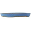 Oval blue bonsai pot by Reiho - 410 x 275 x 40 mm