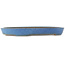 Pot à bonsaï ovale bleu de Reiho - 410 x 275 x 40 mm