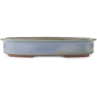 Yamaaki 480 mm oval blue bonsai pot by Yamaaki, Tokoname, Japan