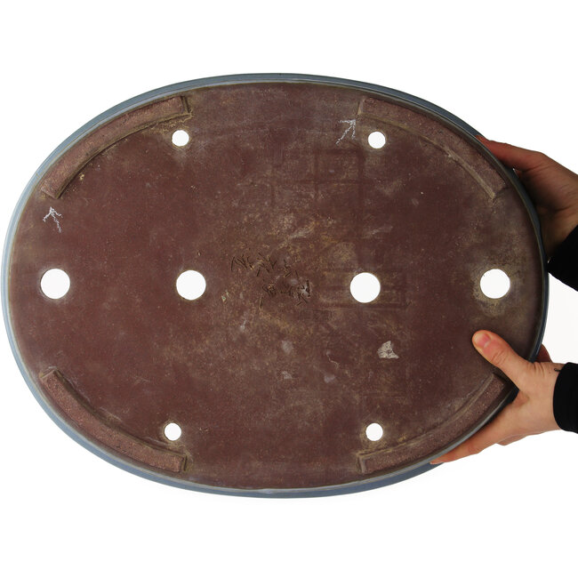 Maceta ovalada azul para bonsái de Yamaaki - 480 x 370 x 85 mm