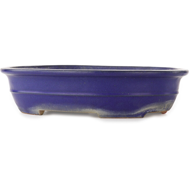 Ovale blauwe bonsai pot van Reiho - 380 x 290 x 90 mm