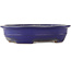 Pot à bonsaï ovale bleu de Reiho - 380 x 290 x 90 mm