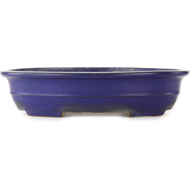 Ovale blauwe bonsai pot van Reiho - 380 x 290 x 90 mm
