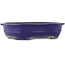 Oval blue bonsai pot by Reiho - 380 x 290 x 90 mm