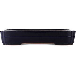 Yamafusa - Takehiko Koie Maceta rectangular azul para bonsái de 380 mm de Yamafusa, Tokoname, Japón