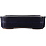 Rectangular blue bonsai pot by Yamafusa - 380 x 270 x 70 mm