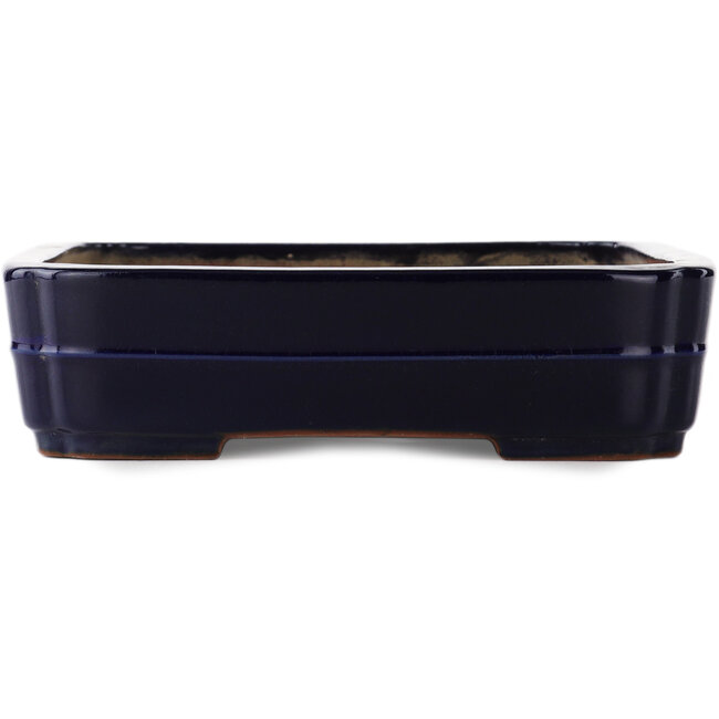 Vaso bonsai rettangolare blu di Yamafusa - 380 x 270 x 70 mm