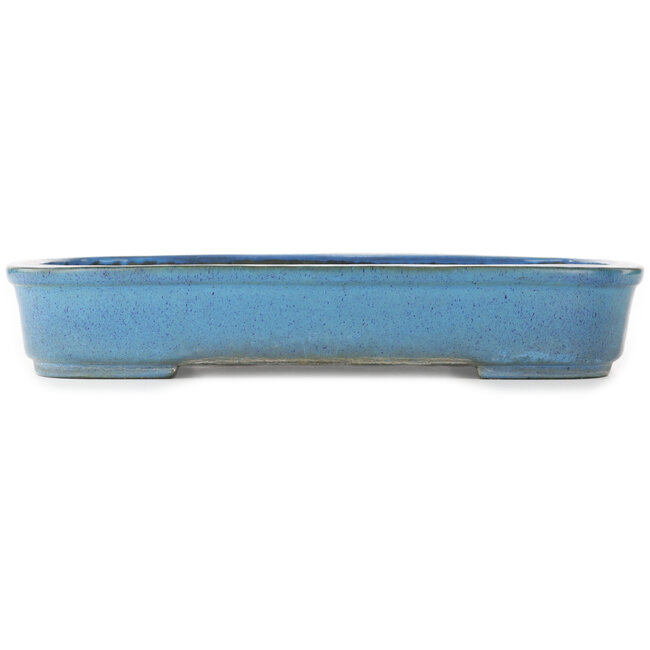Maceta rectangular para bonsái de color azul de Koyou - 450 x 335 x 75 mm