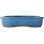 Maceta rectangular para bonsái de color azul de Koyou - 450 x 335 x 75 mm