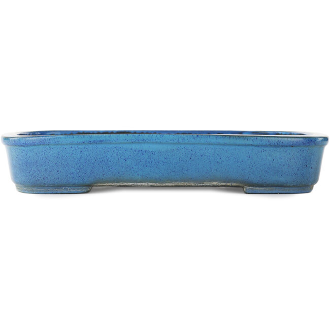 Rectangular blue bonsai pot by Koyou - 450 x 335 x 75 mm