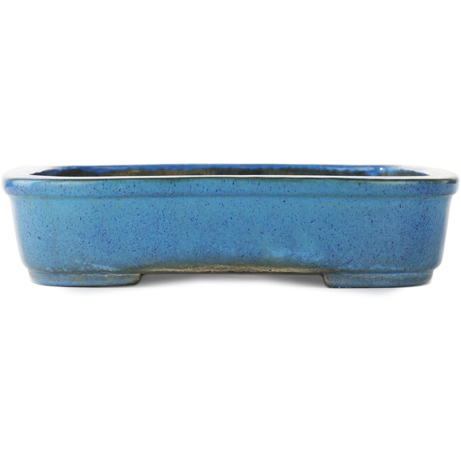 Maceta rectangular para bonsái de color azul de Koyou - 450 x 335 x 75 mm