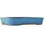 Maceta rectangular para bonsái de color azul de Koyou - 450 x 335 x 75 mm