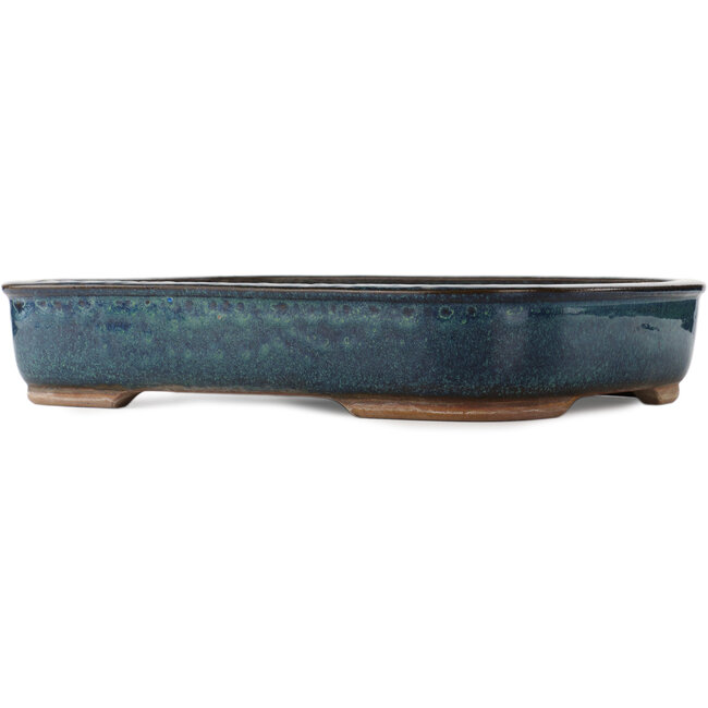 Maceta rectangular azul para bonsái - 470 x 365 x 85 mm