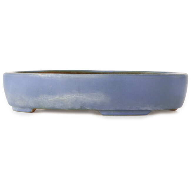 Ovale blauwe bonsai pot van Hattori - 370 x 280 x 80 mm