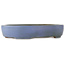 Ovaler blauer Bonsai-Topf von Hattori - 370 x 280 x 80 mm