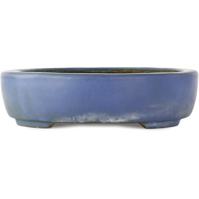 Ovale blauwe bonsai pot van Hattori - 370 x 280 x 80 mm