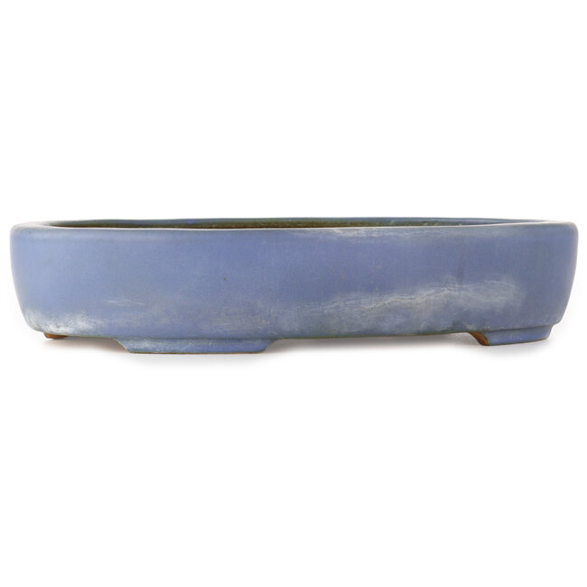 Ovaler blauer Bonsai-Topf von Hattori - 370 x 280 x 80 mm