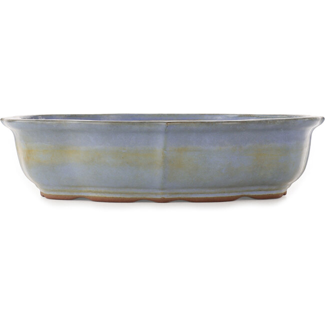 Lotus blue bonsai pot by Yamaaki - 360 x 285 x 85 mm