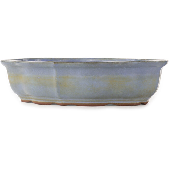 Lotus blue bonsai pot by Yamaaki - 360 x 285 x 85 mm