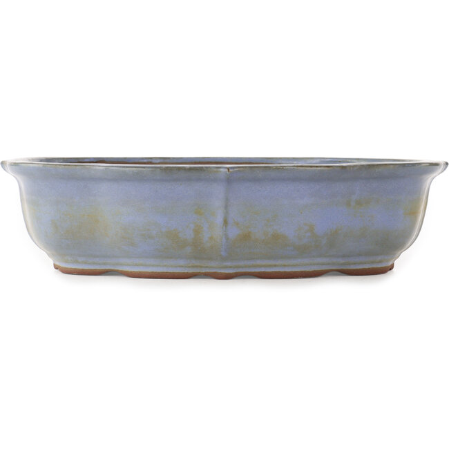 Lotus blue bonsai pot by Yamaaki - 360 x 285 x 85 mm