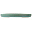 Pot à bonsaï ovale turquoise de Reiho - 520 x 370 x 60 mm
