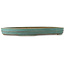 Oval turquoise bonsai pot by Reiho - 520 x 370 x 60 mm