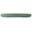 Pot à bonsaï ovale turquoise de Reiho - 520 x 370 x 60 mm