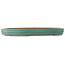 Oval turquoise bonsai pot by Reiho - 520 x 370 x 60 mm