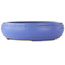 Round blue bonsai pot by Reiho - 350 x 350 x 95 mm