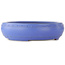 Round blue bonsai pot by Reiho - 350 x 350 x 95 mm