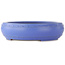 Round blue bonsai pot by Reiho - 350 x 350 x 95 mm