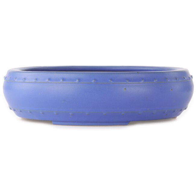 Ronde blauwe bonsai pot van Reiho - 350 x 350 x 95 mm