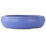 Round blue bonsai pot by Reiho - 350 x 350 x 95 mm