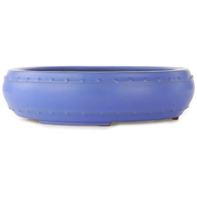 Pot à bonsaï rond bleu de Reiho - 350 x 350 x 95 mm