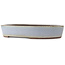 Pot à bonsaï ovale bleu de Yamaaki - 425 x 330 x 80 mm