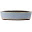 Oval blue bonsai pot by Yamaaki - 425 x 330 x 80 mm