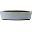 Pot à bonsaï ovale bleu de Yamaaki - 425 x 330 x 80 mm