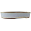 Oval blue bonsai pot by Yamaaki - 425 x 330 x 80 mm