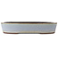 Oval blue bonsai pot by Yamaaki - 425 x 330 x 80 mm