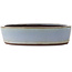 Oval blue bonsai pot by Yamaaki - 425 x 330 x 80 mm