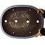 Pot à bonsaï ovale bleu de Yamaaki - 425 x 330 x 80 mm
