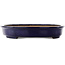 Oval blue bonsai pot by Hattori - 560 x 370 x 60 mm