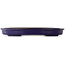 Oval blue bonsai pot by Hattori - 560 x 370 x 60 mm