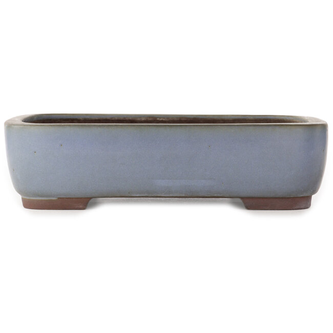 Maceta rectangular azul para bonsái de Yamaaki - 380 x 305 x 100 mm