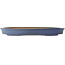 Oval blue bonsai pot by Hattori - 565 x 370 x 60 mm