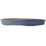 Oval blue bonsai pot by Hattori - 565 x 370 x 60 mm