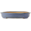 Oval blue bonsai pot by Hattori - 565 x 370 x 60 mm