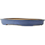 Oval blue bonsai pot by Hattori - 565 x 370 x 60 mm