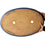 Pot à bonsaï ovale bleu par Hattori - 565 x 370 x 60 mm