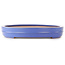 Pot à bonsaï ovale bleu de Reiho - 525 x 370 x 60 mm